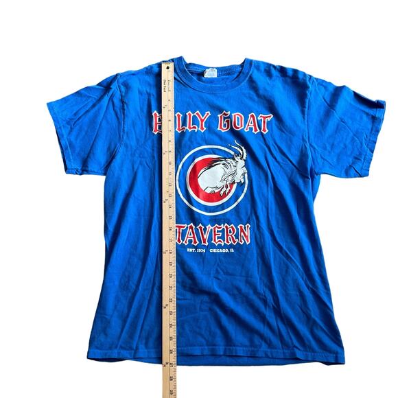 VTG Billy Goat Tavern Chicago Shirt CUBS Cheezborger Cheeseburger Blue-L - Picture 3 of 6